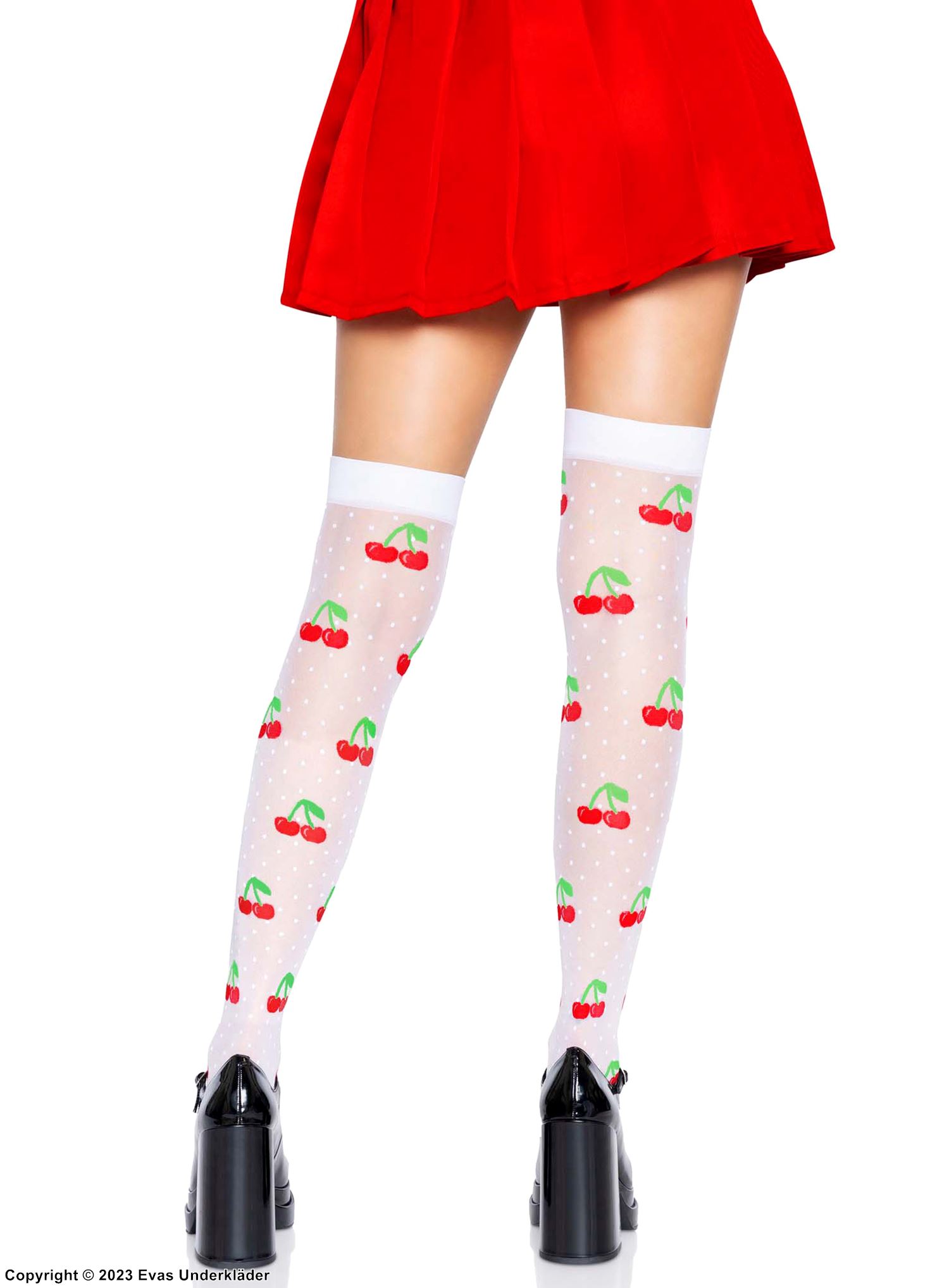 Stockings, kleine Punkte, Kirschen